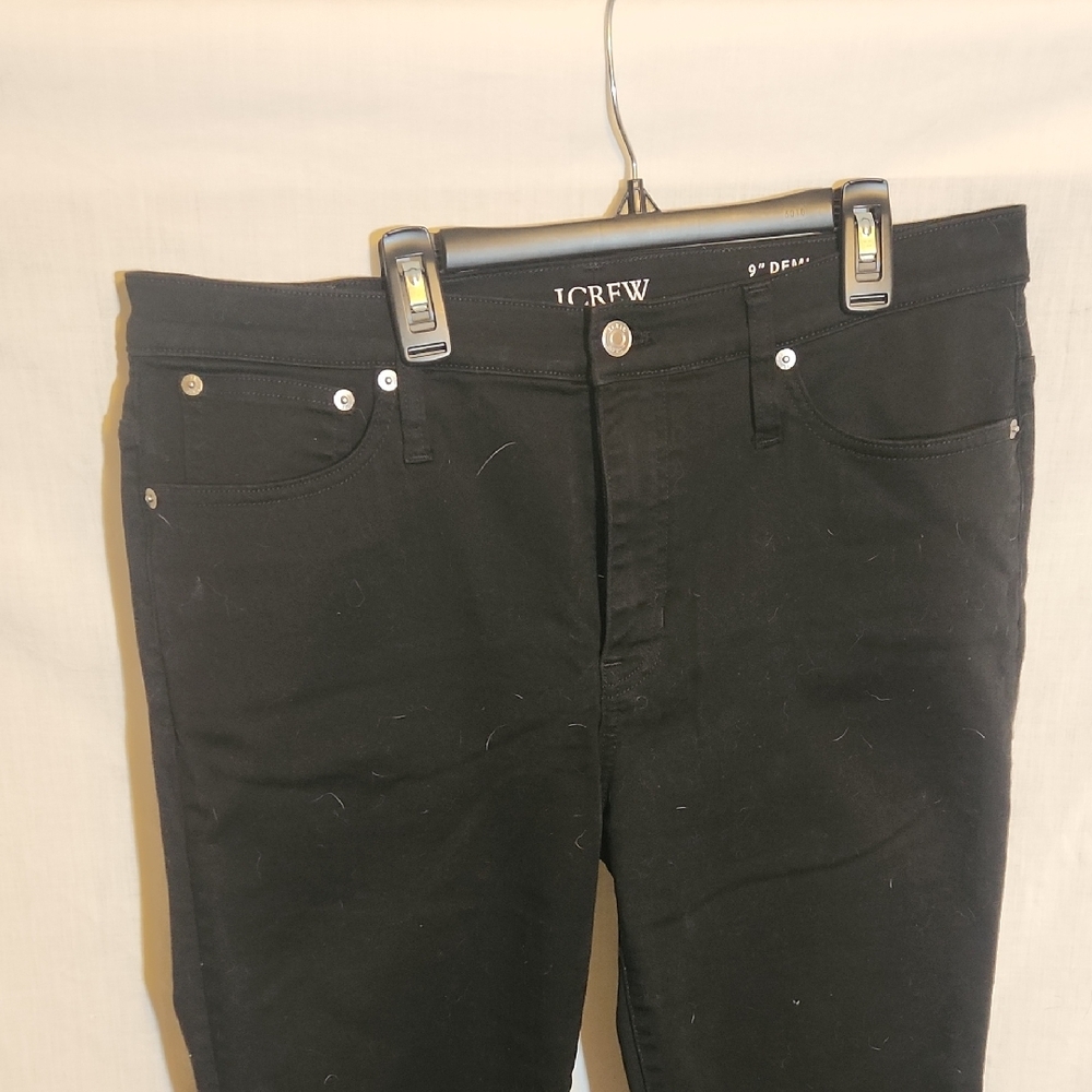 J. Crew Black 9" Demi Boot Crop Jeans
